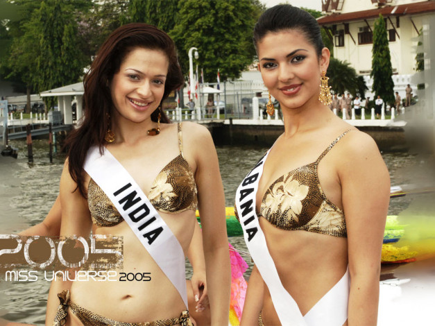 Обои картинки фото Miss universe 2005, девушки