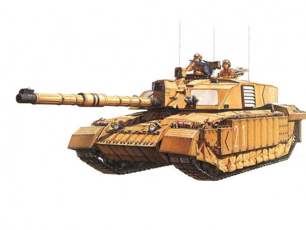 Обои картинки фото основной, танк, challenger, буря, пустыне, техника, военная