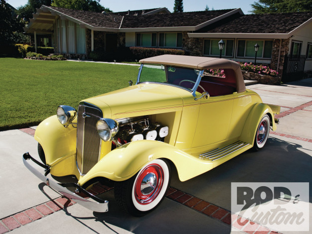 Обои картинки фото 1933, chevy, roadster, автомобили, custom, classic, car