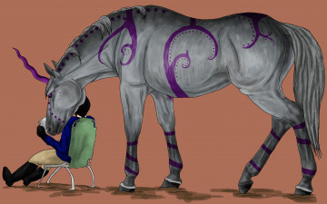 Картинка рисованные животные +сказочные +мифические эдинорог