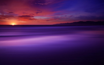 Картинка природа восходы закаты горы водоем