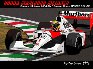 Картинка ayrton senna 1992 спорт формула