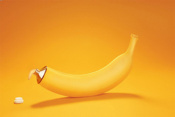 Картинка 3д графика humor юмор банан тюбик