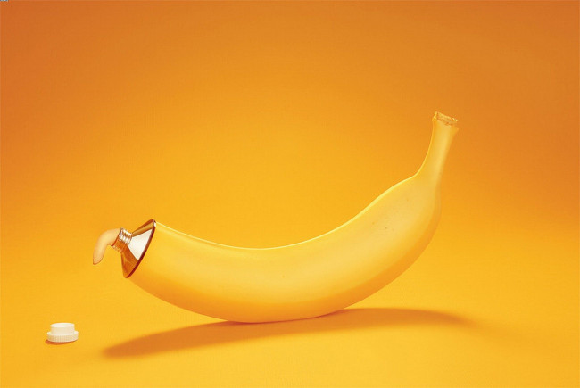 Обои картинки фото 3д, графика, humor, юмор, банан, тюбик