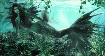 Картинка 3д графика creatures существа русалка