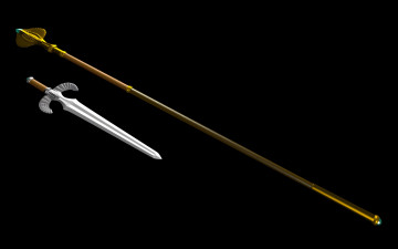 Картинка оружие 3d копье меч