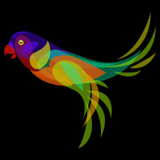 Картинка векторная+графика птицы фон попугай