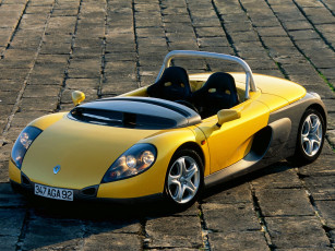 Картинка автомобили renault желтый spider sport