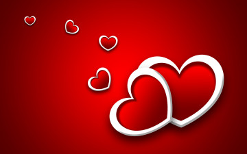 Картинка праздничные день+святого+валентина +сердечки +любовь красный