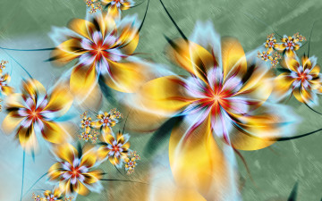 Картинка 3д+графика цветы+ flowers фон узор лепестки цвета