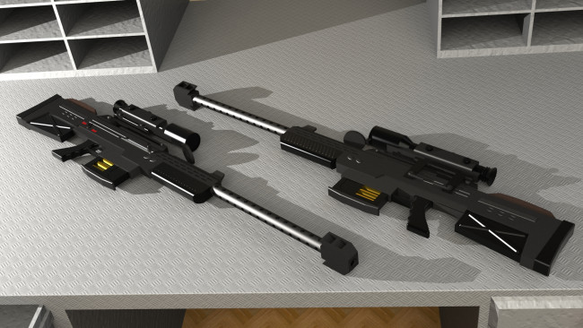 Обои картинки фото оружие, 3d, патроны, винтовки