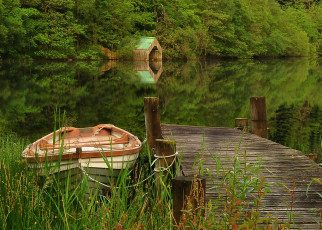 Картинка корабли лодки +шлюпки лес река