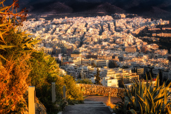 Картинка athens +city+of+marble города афины+ греция панорама