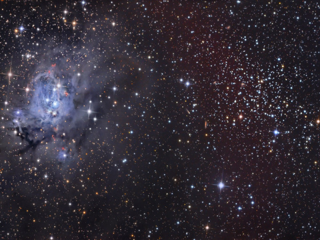Обои картинки фото ngc, 7129, 7142, космос, галактики, туманности