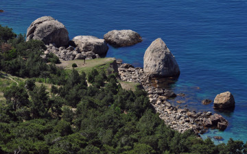 Картинка природа побережье камни море скалы