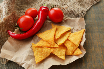 Картинка еда Чипсы +картофель+фри помидоры перец чипсы томаты