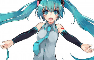 Картинка аниме vocaloid девушка вокалоид синие волосы арт hatsune miku