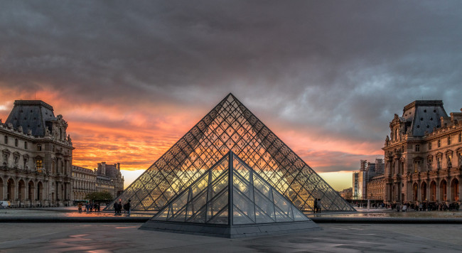 Обои картинки фото paris, города, париж , франция, пирамида, дворец
