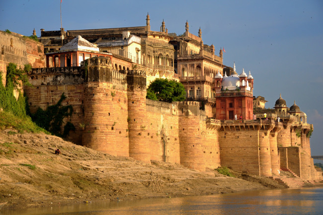 Обои картинки фото ramnagar fort,  varanasi, города, - дворцы,  замки,  крепости, простор