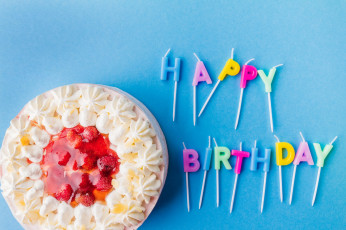 Картинка праздничные день+рождения буквы свечи торт