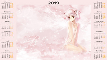 обоя календари, аниме, девушка