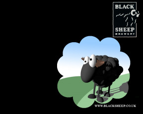 обоя бренды, black, sheep