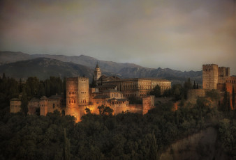 Картинка гранада испания города дворцы замки крепости мощный величественный крепость