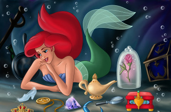 обоя мультфильмы, the, little, mermaid, русалочка