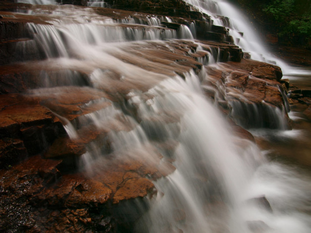 Обои картинки фото природа, водопады, каскад, водопад, скалы