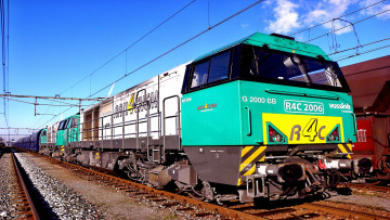 Картинка техника поезда цистерны локомотив рельсы железная дорога