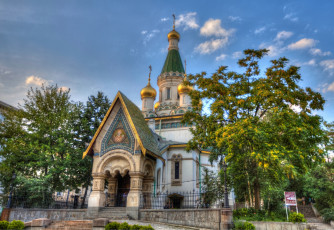 Картинка bulgaria+-+the+russian+church+of+sofia города -+православные+церкви +монастыри храм купола
