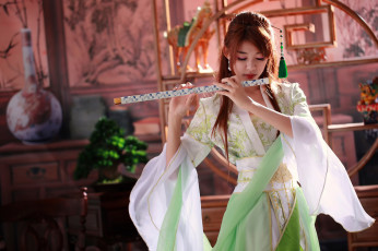 Картинка музыка -+другое флейта инструмент девушка