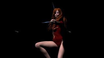 Картинка 3д+графика фантазия+ fantasy девушка оружие взгляд фон