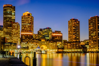 обоя boston, города, бостон , сша, небоскребы, панорама