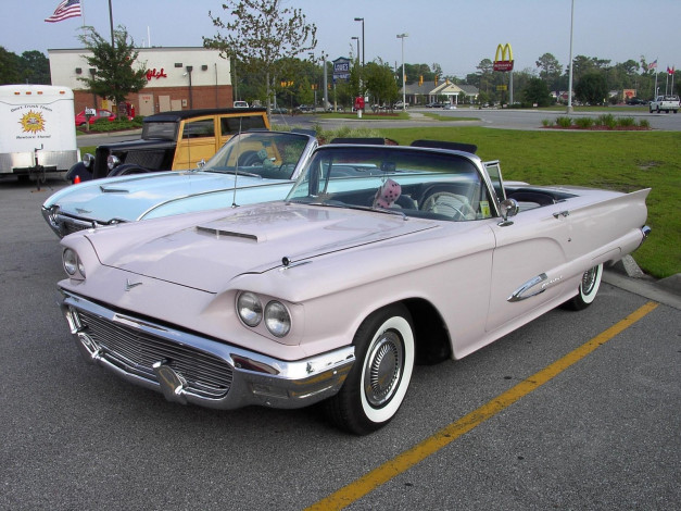 Обои картинки фото 1959, ford, thunderbird, convertible, classic, автомобили