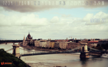 Картинка календари города парламент будапешт мост река