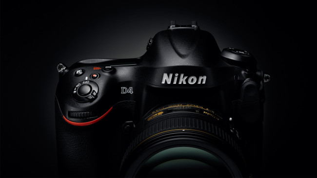 Обои картинки фото бренды, nikon, фотоаппарат, d4, объектив