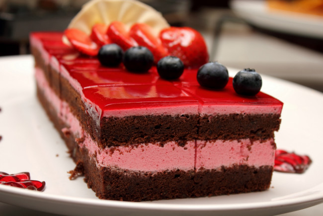 Обои картинки фото еда, торт, только, желе, ягоды