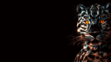 Картинка 3д+графика животные+ animals леопард фон