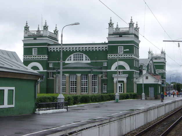 Обои картинки фото смоленск, города, - здания,  дома, вокзал, перон, архитектура, железная дорога