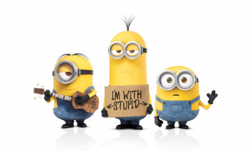 Картинка мультфильмы despicable+me+2 three eyes minions funny films banana despicable me 2