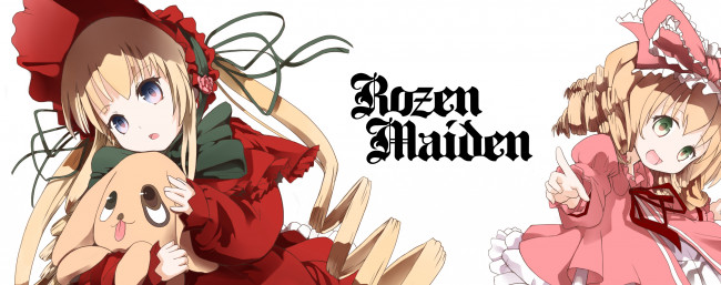 Обои картинки фото rozen maiden, аниме, девушки, взгляд, фон