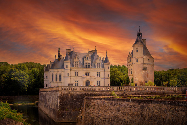 Обои картинки фото города, замок шенонсо , франция, chateau, de, chenonceau, france