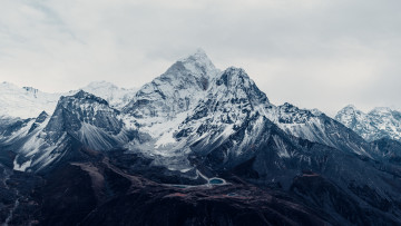 Картинка природа горы гора эверест горная вершина гималаи непал пейзаж