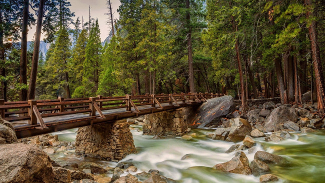 Обои картинки фото yosemite national park, sierra nevada, california, города, - мосты, yosemite, national, park, sierra, nevada