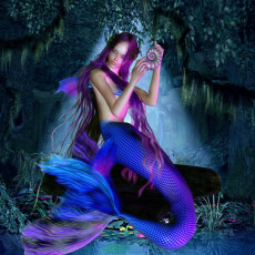 Картинка 3д графика fantasy фантазия русалка ракушка