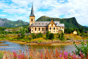 Картинка норвегия воган города католические соборы костелы аббатства