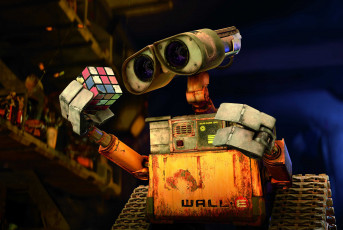 Картинка мультфильмы wall-e мусор кубик уборщик робот