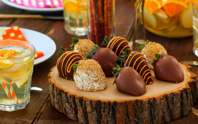 Обои картинки фото еда, клубника,  земляника, chocolate, strawberries, fruit, фрукты, шоколад