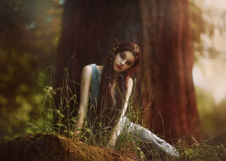 Картинка девушки -unsort+ брюнетки +шатенки лес девушка